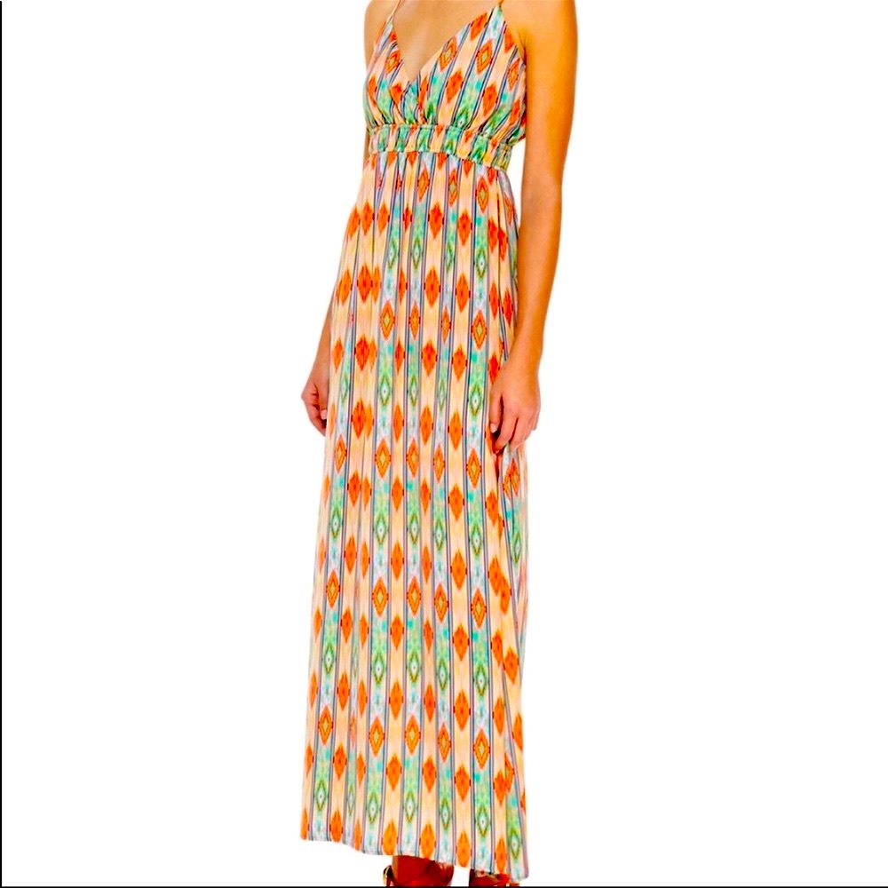 Neiman Marcus Southwest Print Maxi Dress